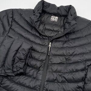 32 Degrees Heat Women’s XXL Black Ultra Light Down Jacket Zip Pockets Packable